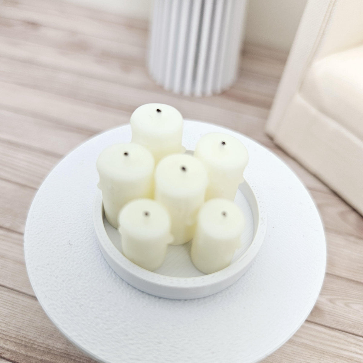 Tray Ornament with 6 Candles – alternate view 8 | 1:12 scale dolls house miniature