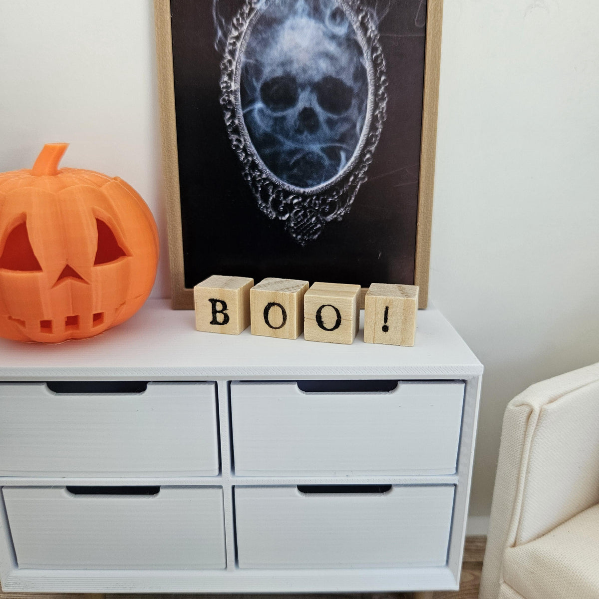Halloween Wooden Blocks with Boo! – alternate view 6 | 1:12 scale dolls house miniature