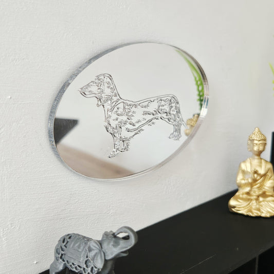 Dachshund Mirror – alternate view 2 | 1:12 scale dolls house miniature