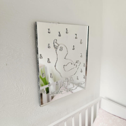 Duck in the Rain Mirror – alternate view 2 | 1:12 scale dolls house miniature