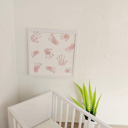 Baby Handprints Nursery Art – alternate view 2 | 1:12 scale dolls house miniature