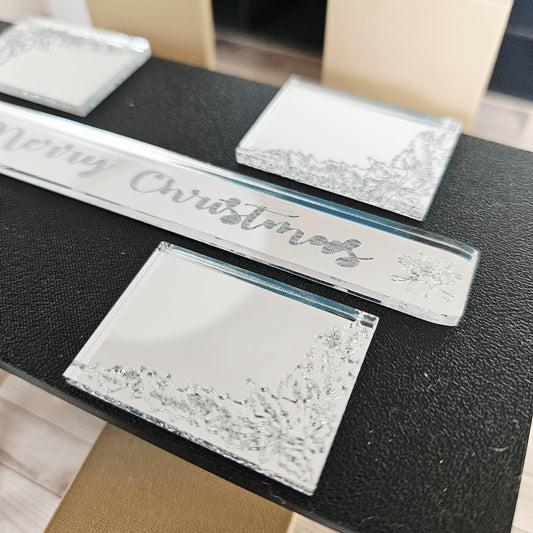 Snowflake Mirror Dining Set – alternate view 2 | 1:12 scale dolls house miniature