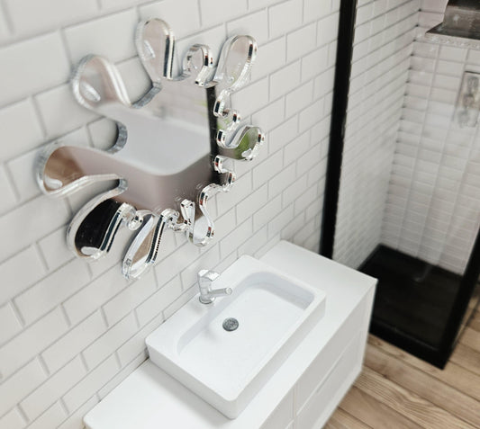 Splash Mirror – alternate view 2 | 1:12 scale dolls house miniature