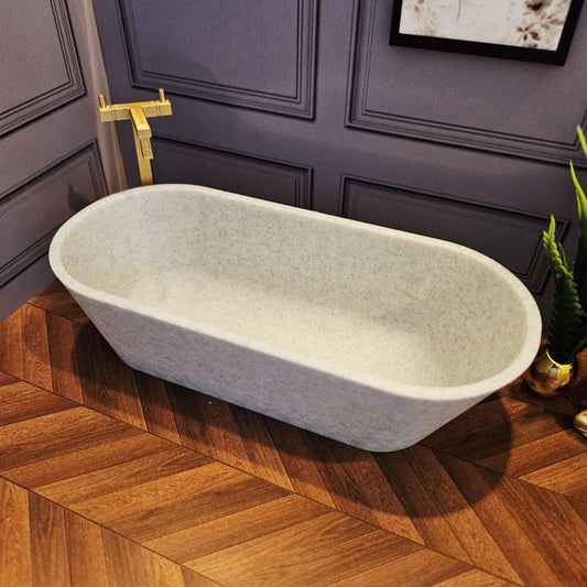Modern Bathtub with Freestanding Tap – alternate view 2 | 1:12 scale dolls house miniature