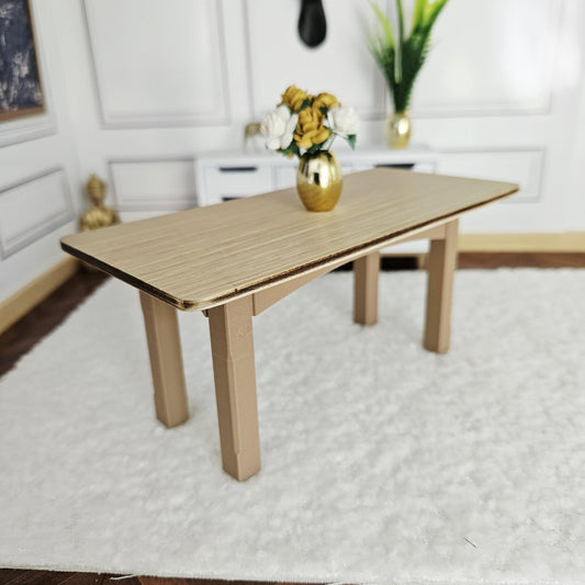 Modern Dining Table – alternate view 2 | 1:12 scale dolls house miniature
