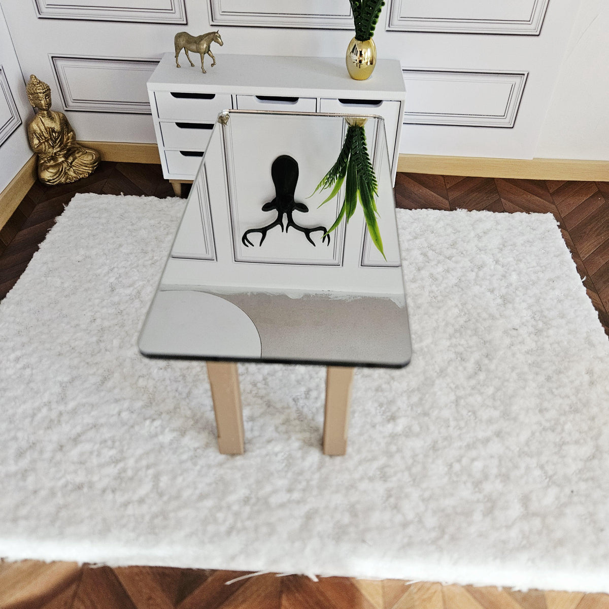 Modern Dining Table – alternate view 15 | 1:12 scale dolls house miniature