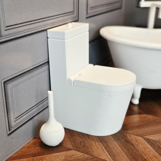 Round Toilet Brush – alternate view 2 | 1:12 scale dolls house miniature