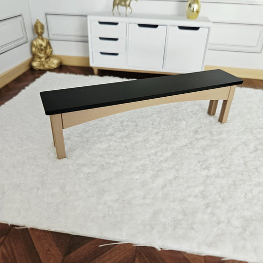 Modern 145 mm Slatted Bench – alternate view 2 | 1:12 scale dolls house miniature