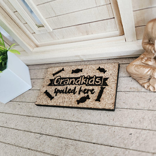Cork Doormat 9 Designs To Choose From – alternate view 2 | 1:12 scale dolls house miniature