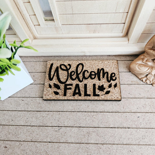Halloween Cork Doormat – alternate view 2 | 1:12 scale dolls house miniature