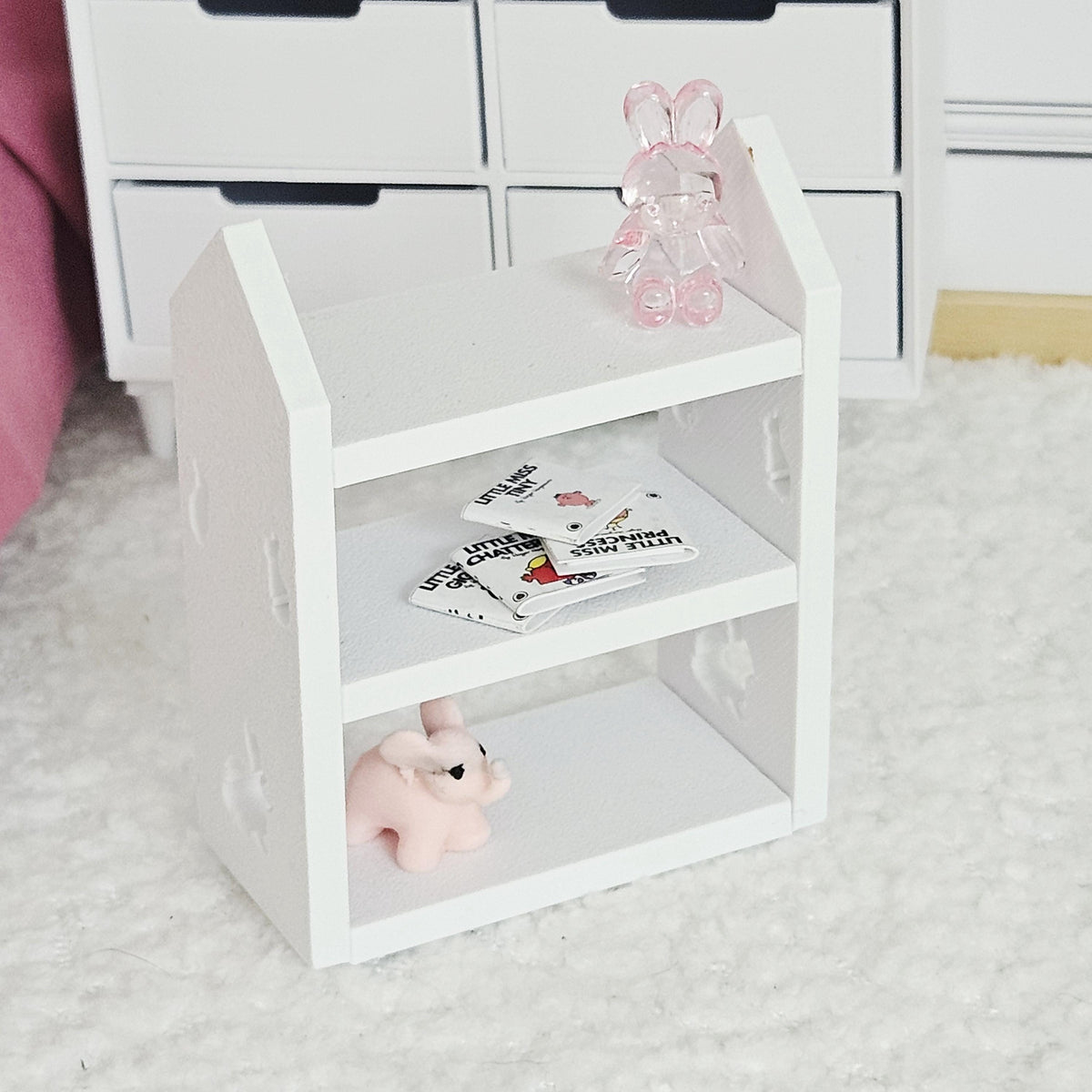 Rabbit Bookcase – alternate view 9 | 1:12 scale dolls house miniature