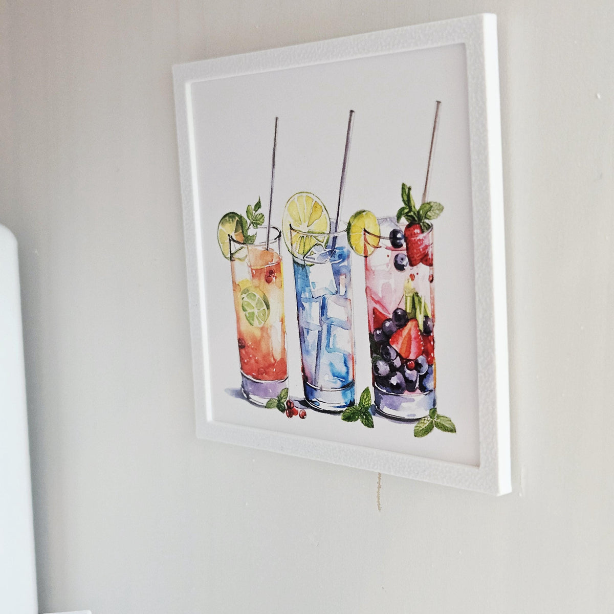 Dolls House Cocktail Wall Art | Framed Drinks Print | Bar & Kitchen Decor | 1:12 Scale