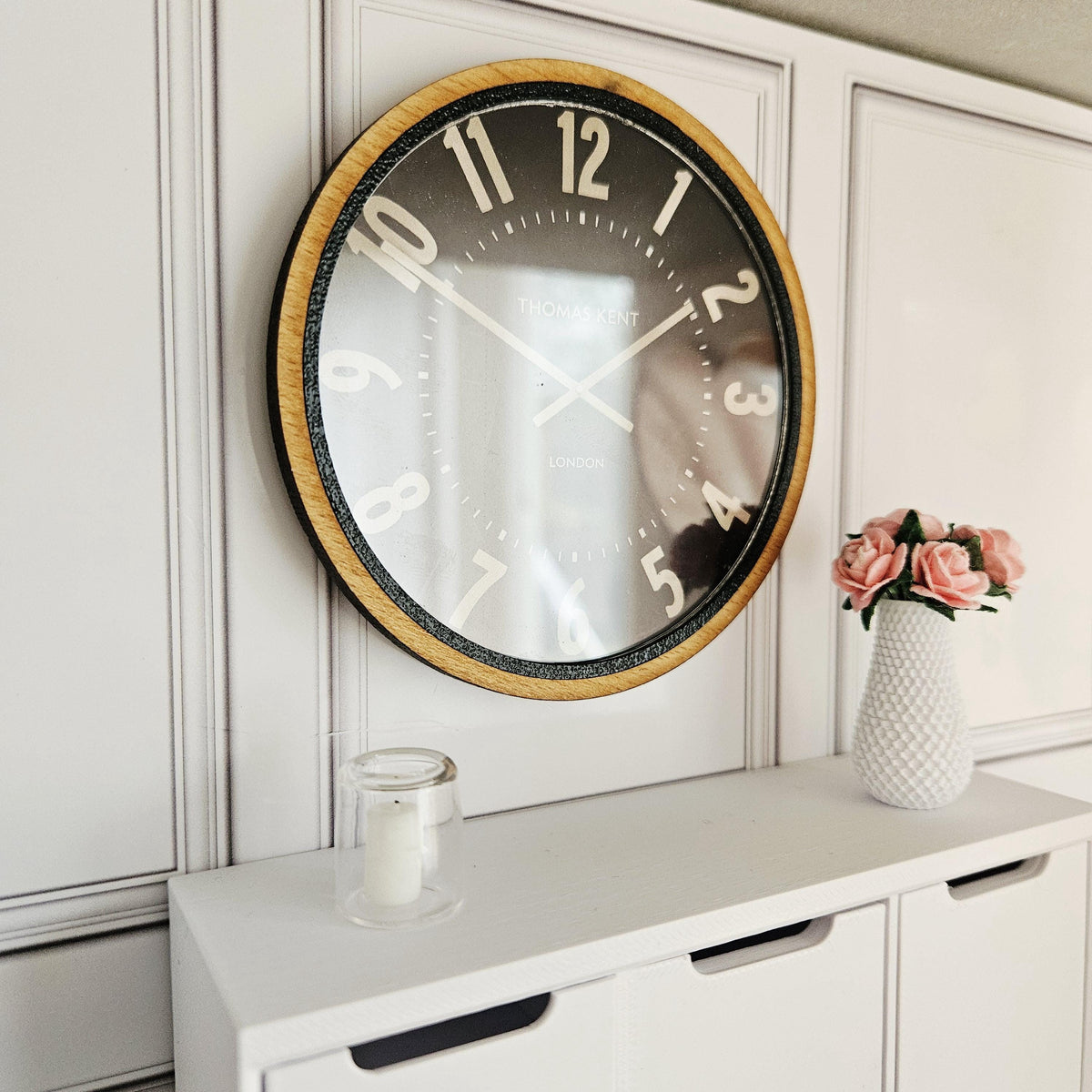 Black Thomas Kent Clock – alternate view 7 | 1:12 scale dolls house miniature