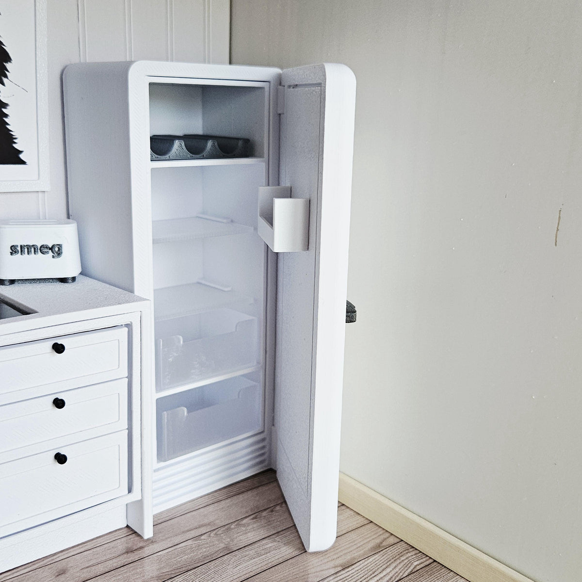 Colour-Choice SMEG Fridge – alternate view 18 | 1:12 scale dolls house miniature