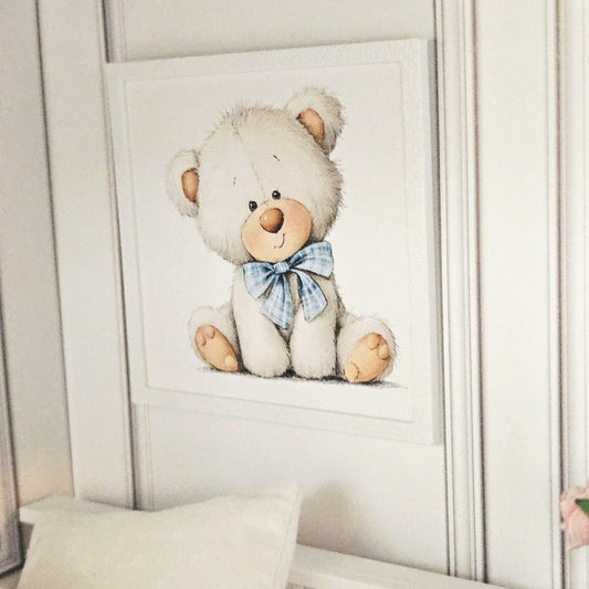 Teddy Bear Print – alternate view 2 | 1:12 scale dolls house miniature