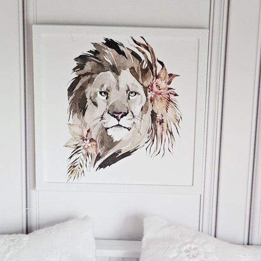 Floral Lion Picture – alternate view 2 | 1:12 scale dolls house miniature