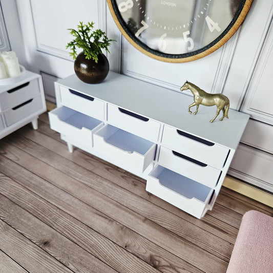Modern 9-Drawer Chest of Drawers – alternate view 2 | 1:12 scale dolls house miniature