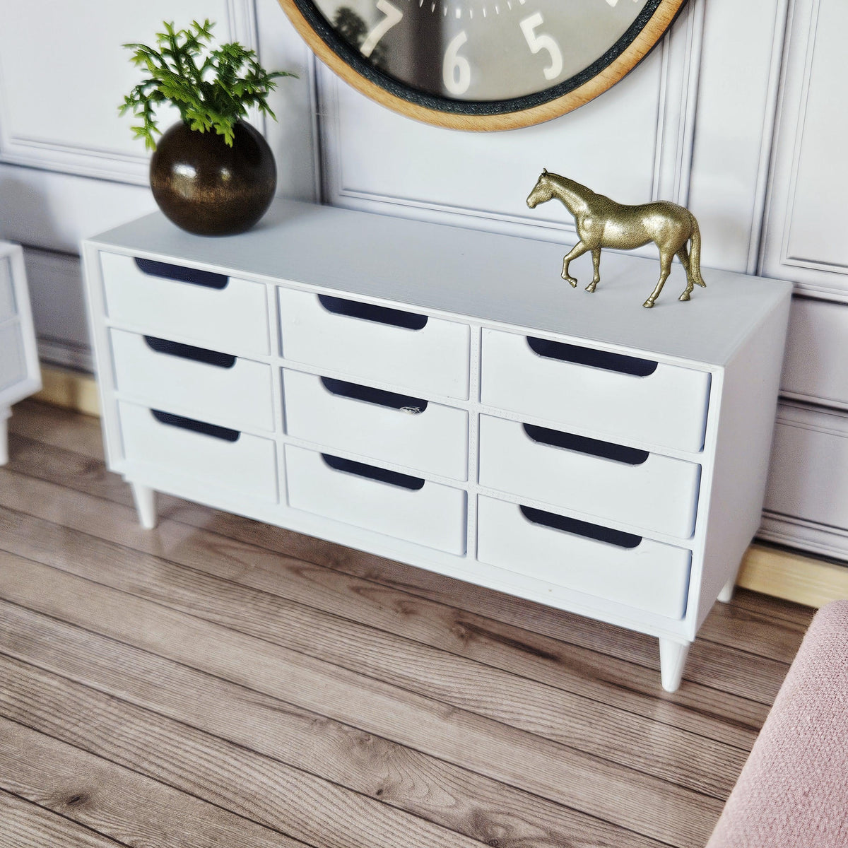 Modern 9-Drawer Chest of Drawers – alternate view 10 | 1:12 scale dolls house miniature