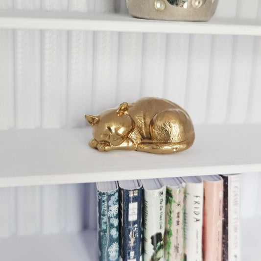 Metallic Cat Ornament – alternate view 2 | 1:12 scale dolls house miniature