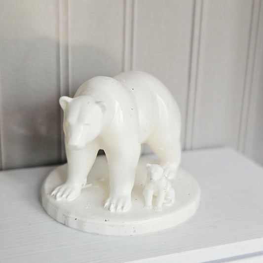 Polar Bear & Cub Ornament – alternate view 2 | 1:12 scale dolls house miniature