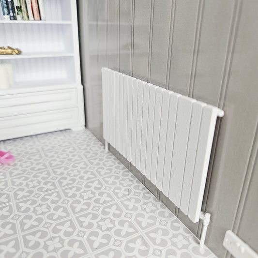 Modern Designer Radiator – alternate view 2 | 1:12 scale dolls house miniature