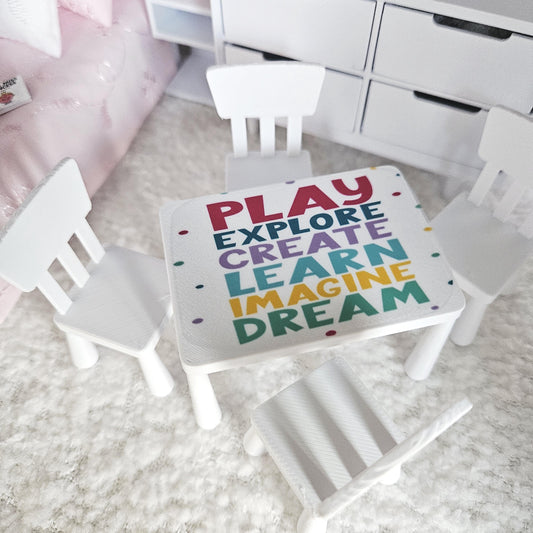 Children's Table & Chairs Set – alternate view 2 | 1:12 scale dolls house miniature