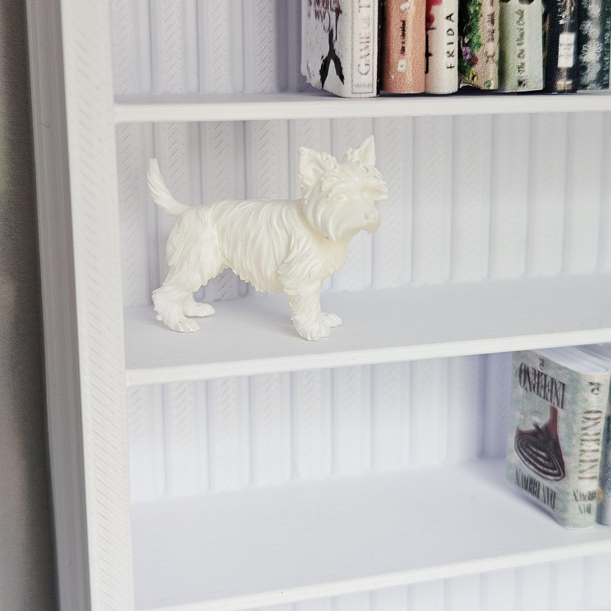 Dolls House Yorkshire Terrier Dog | Miniature Yorkie Ornament | Pet Decor | 1:12 Scale
