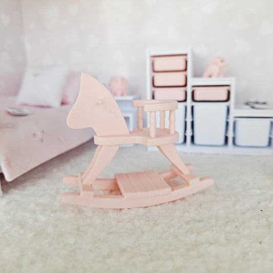 Rocking Horse – alternate view 2 | 1:12 scale dolls house miniature