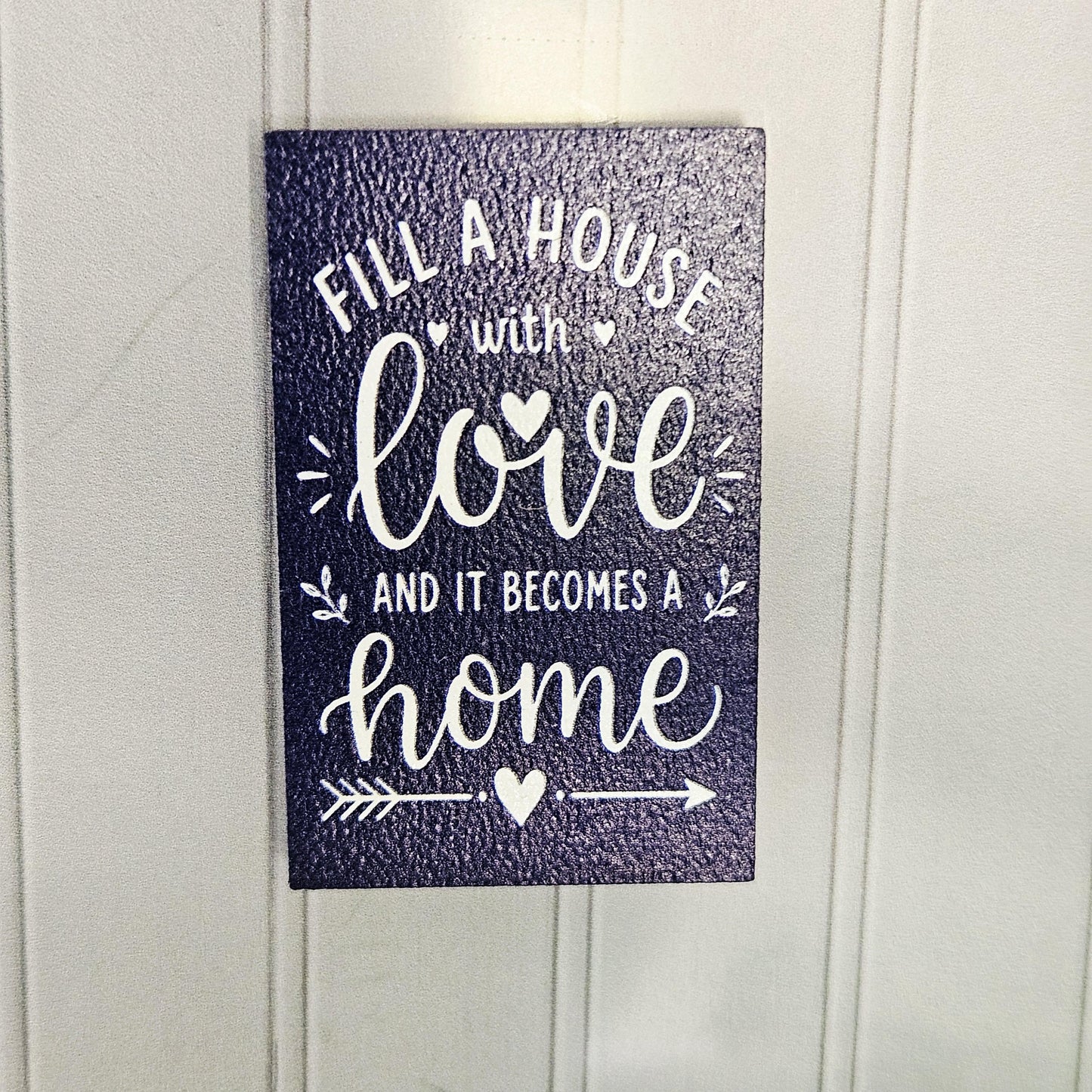 Dolls House Love Quote Wall Sign | Fill a House with Love | 1:12 Scale Miniature Home Decor | 25–40mm