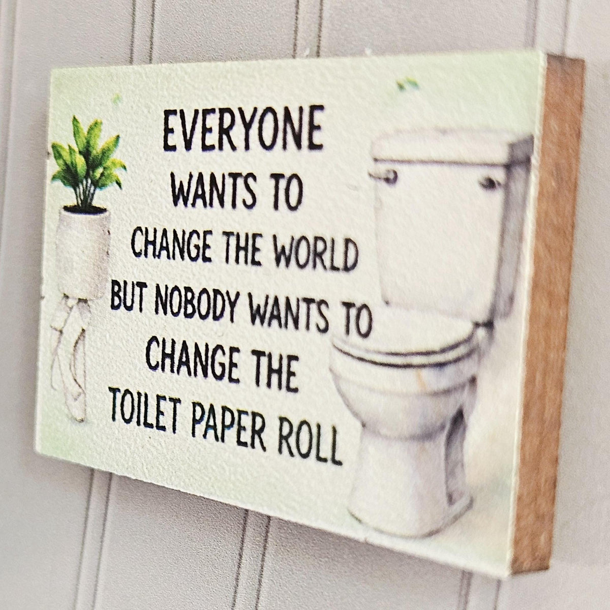 Funny Toilet Quote Sign – alternate view 4 | 1:12 scale dolls house miniature