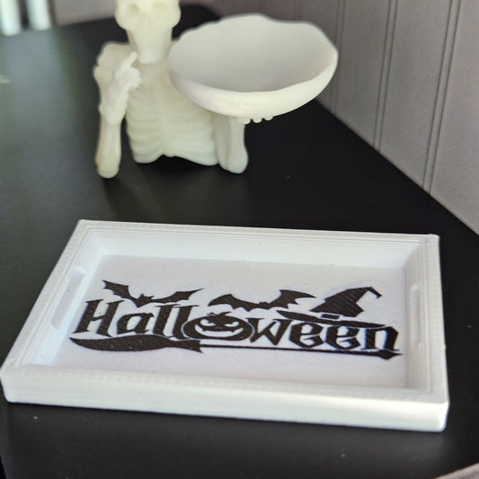 Halloween Serving Tray – alternate view 2 | 1:12 scale dolls house miniature