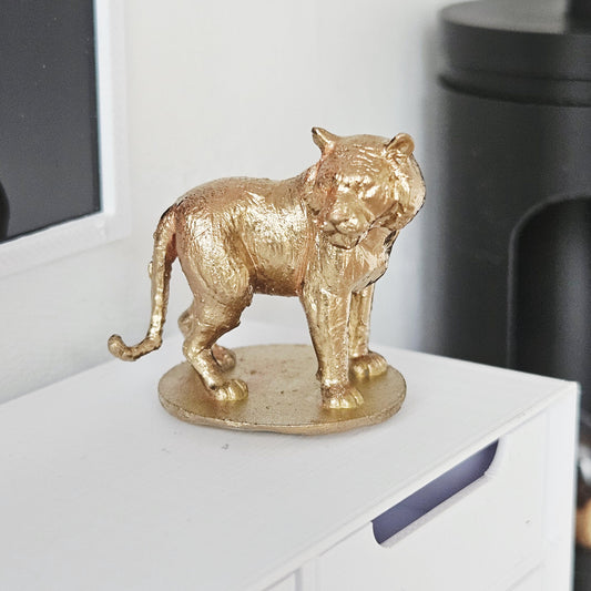 Tiger on Stand Ornament – alternate view 2 | 1:12 scale dolls house miniature