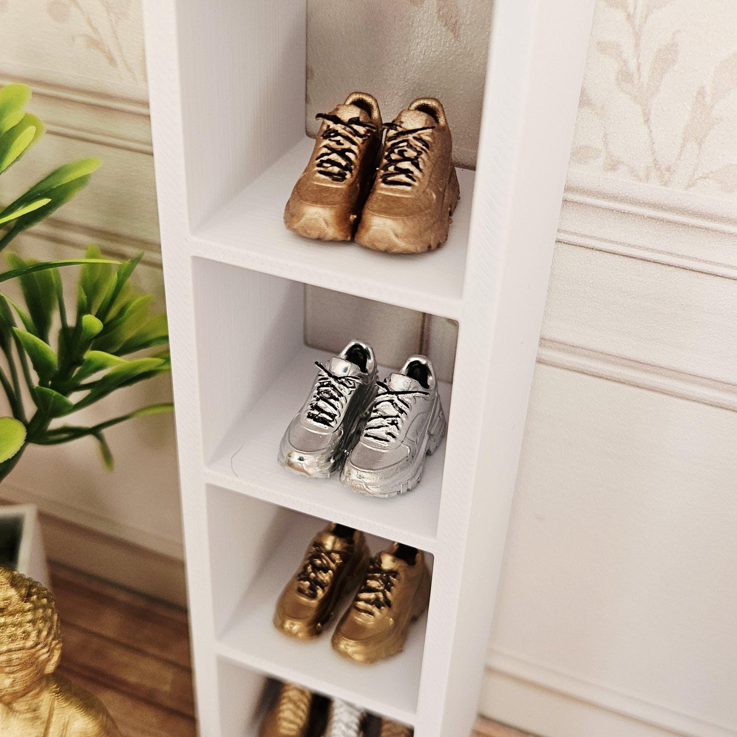 Dolls House Trainers / Sneakers | Metallic Miniature Shoes | Choice of Colours | 1:12 Scale