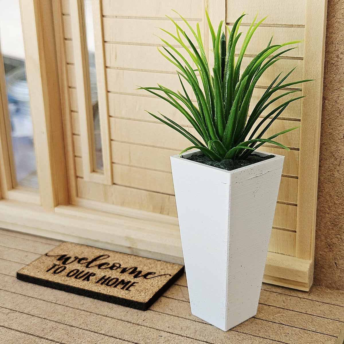 Plant in White Pot | Green Indoor Plant | 1:12 Scale