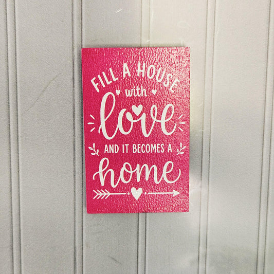 Fill a House with Love Sign – alternate view 2 | 1:12 scale dolls house miniature