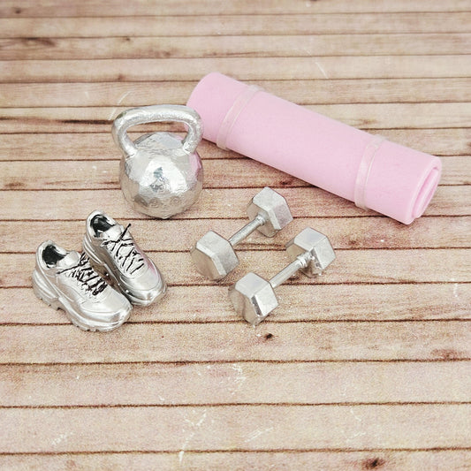 Gym Exercise Set – alternate view 2 | 1:12 scale dolls house miniature