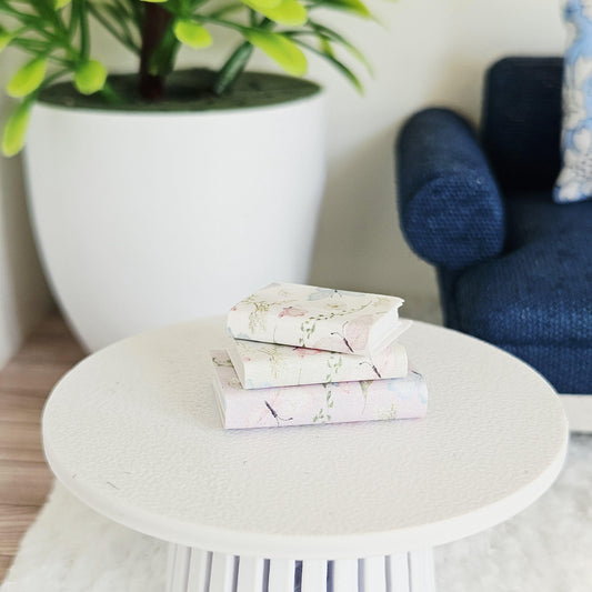Floral Butterfly Books – Set of 3 – alternate view 2 | 1:12 scale dolls house miniature