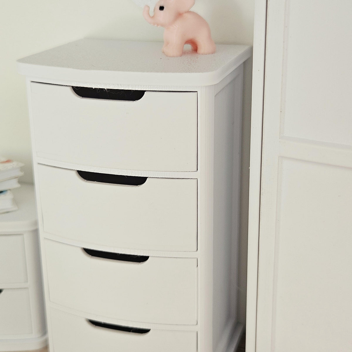 Curved Tallboy Chest of Drawers – alternate view 6 | 1:12 scale dolls house miniature