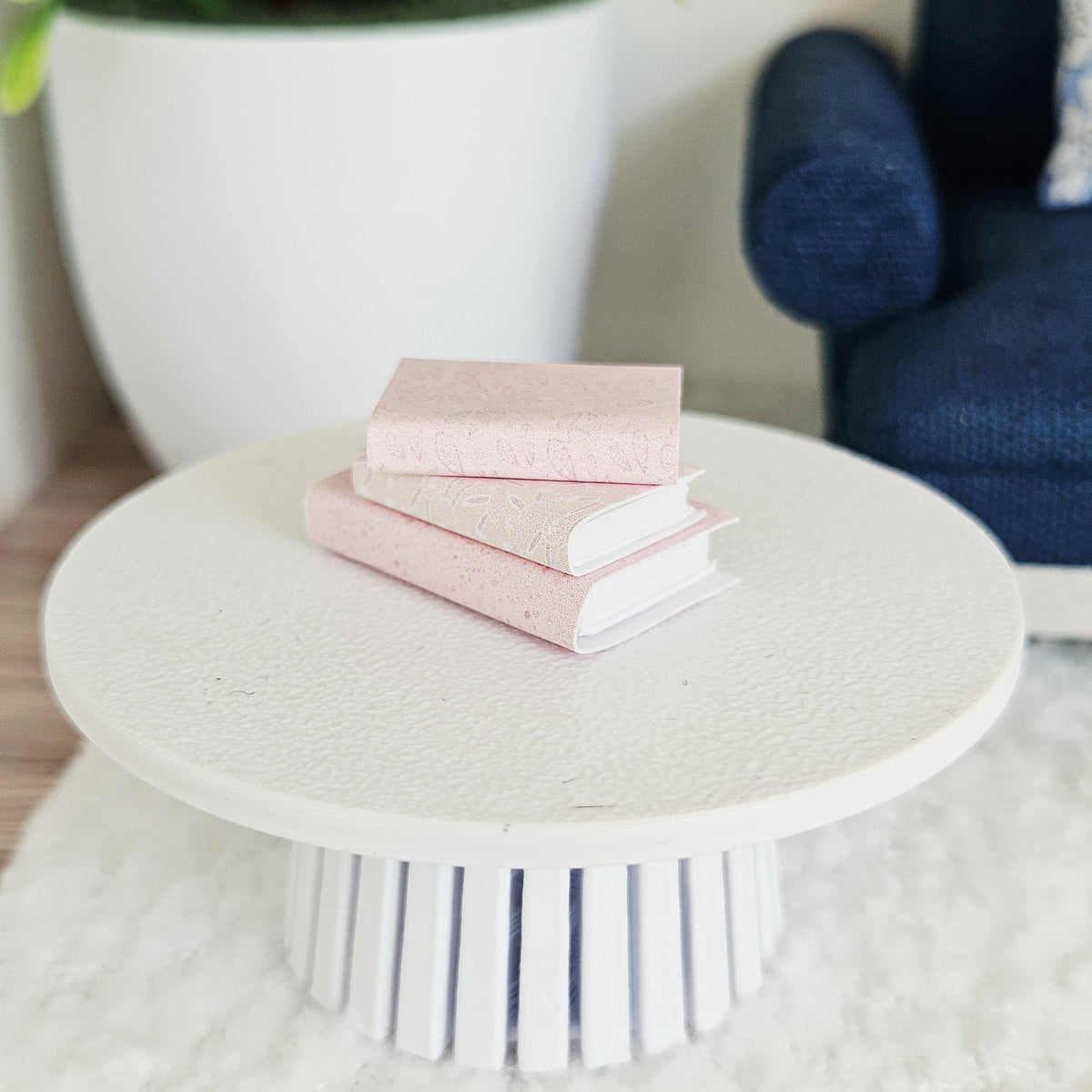 Pink Closed Books – Set of 3 – alternate view 8 | 1:12 scale dolls house miniature