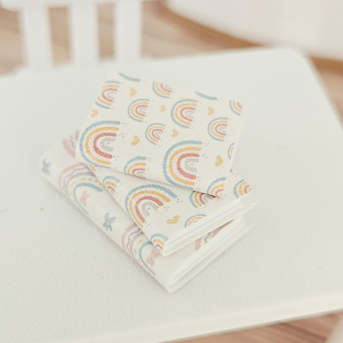 Rainbow Closed Books – Set of 3 – alternate view 6 | 1:12 scale dolls house miniature