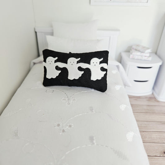 Halloween Ghost Cushion – alternate view 2 | 1:12 scale dolls house miniature