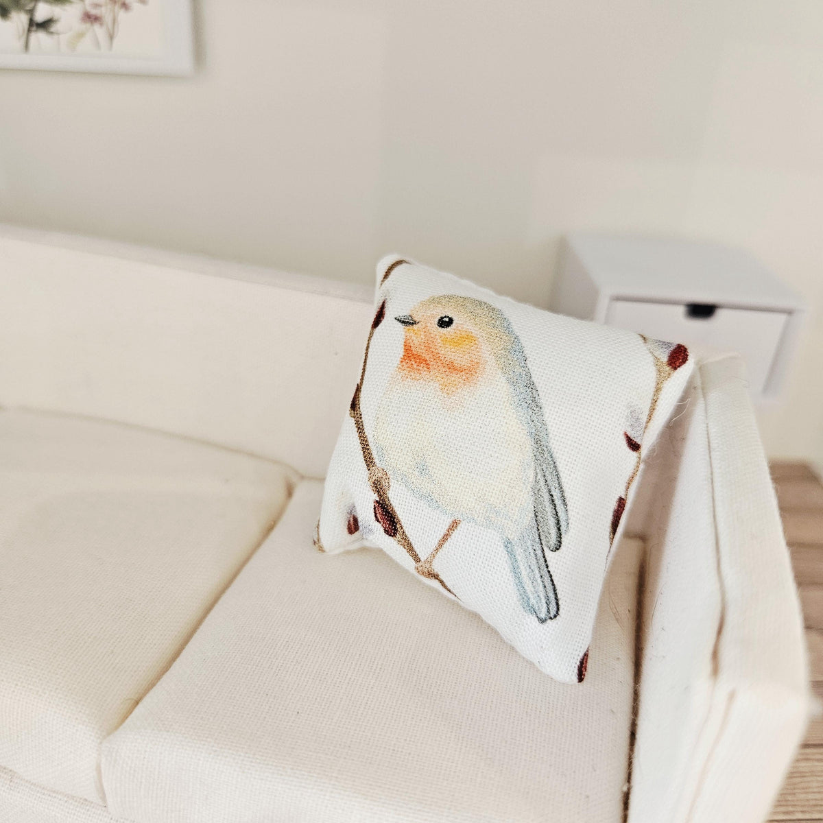 Robin Cushions – Set of 2 – alternate view 4 | 1:12 scale dolls house miniature