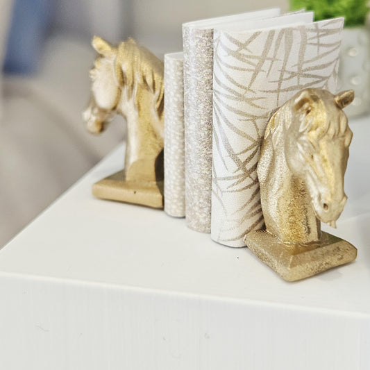 Horse Bookends – alternate view 2 | 1:12 scale dolls house miniature