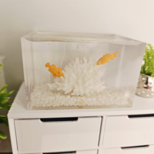 Coral & Fish Resin Aquarium – alternate view 2 | 1:12 scale dolls house miniature
