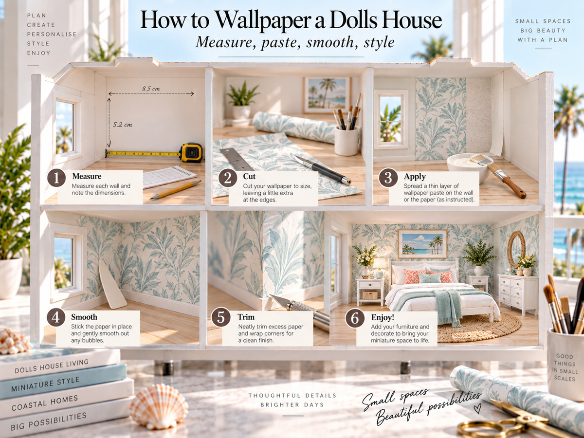 How to wallpaper a dolls house