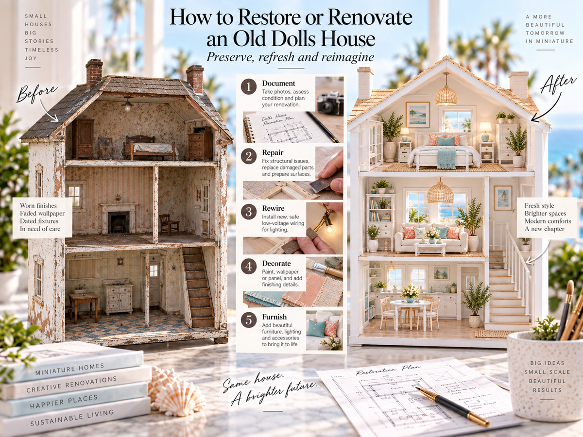 How to restore or renovate an old dolls house
