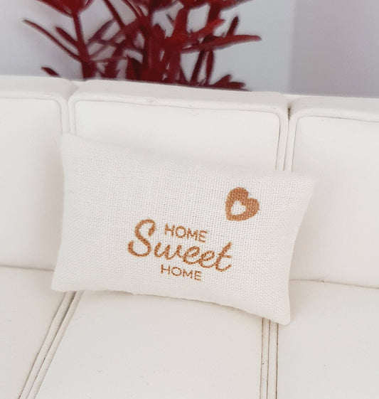 Dolls house Home Sweet Home | Life is Good |  Choice of Quote Cushions, 12th scale cushions, miniature cushions
