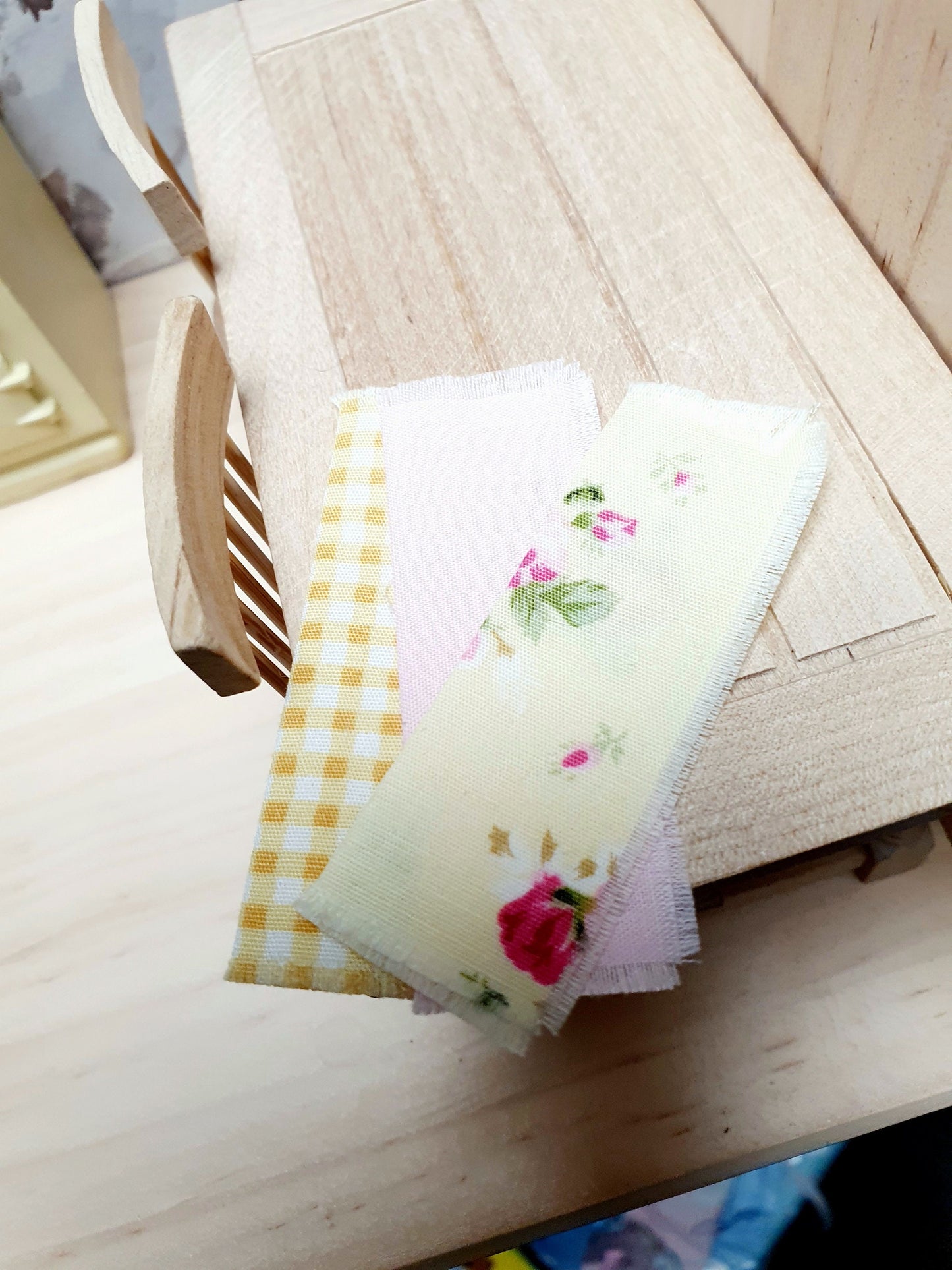 Dolls House Set of 3 Yellow Tea Towels | 12th Scale | Miniature Tea Towels