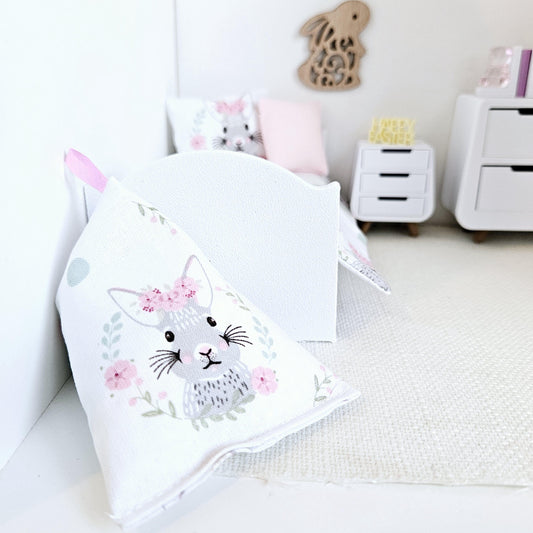 Dolls house Easter Bunny Bean Chair Set | 12th scale chair