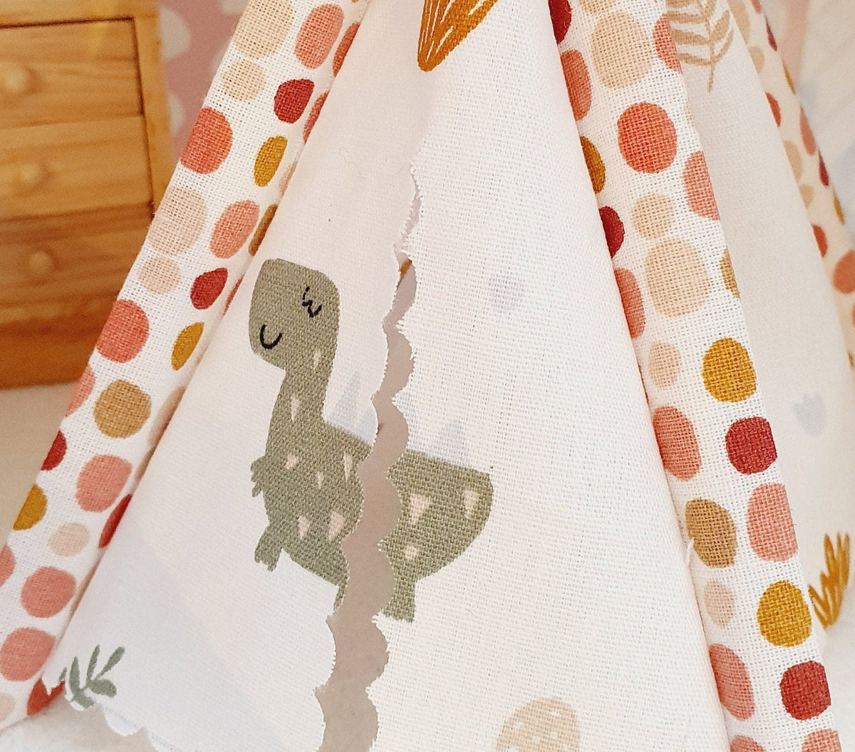 Dolls house Cute Little Dinosaur Teepee, 12th scale tent, miniature teepee